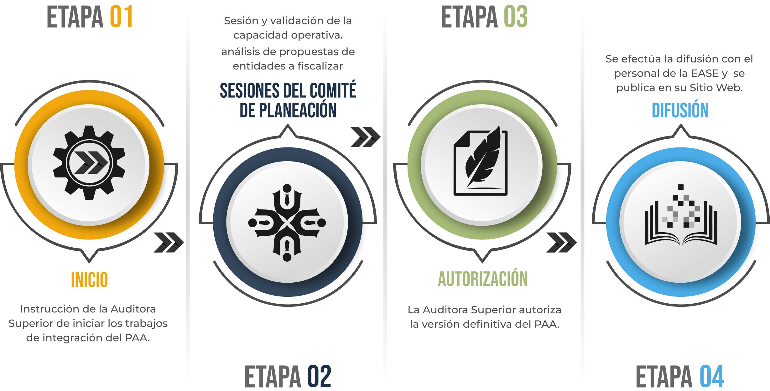 Etapas de la conformación del programa anual de auditorías